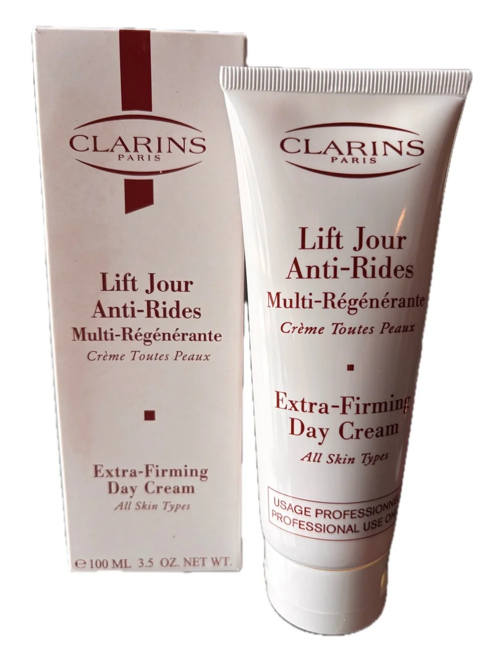 Clarins Extra-Firming Day Cream- All Skin Types- Salon Size. 3.5 oz
